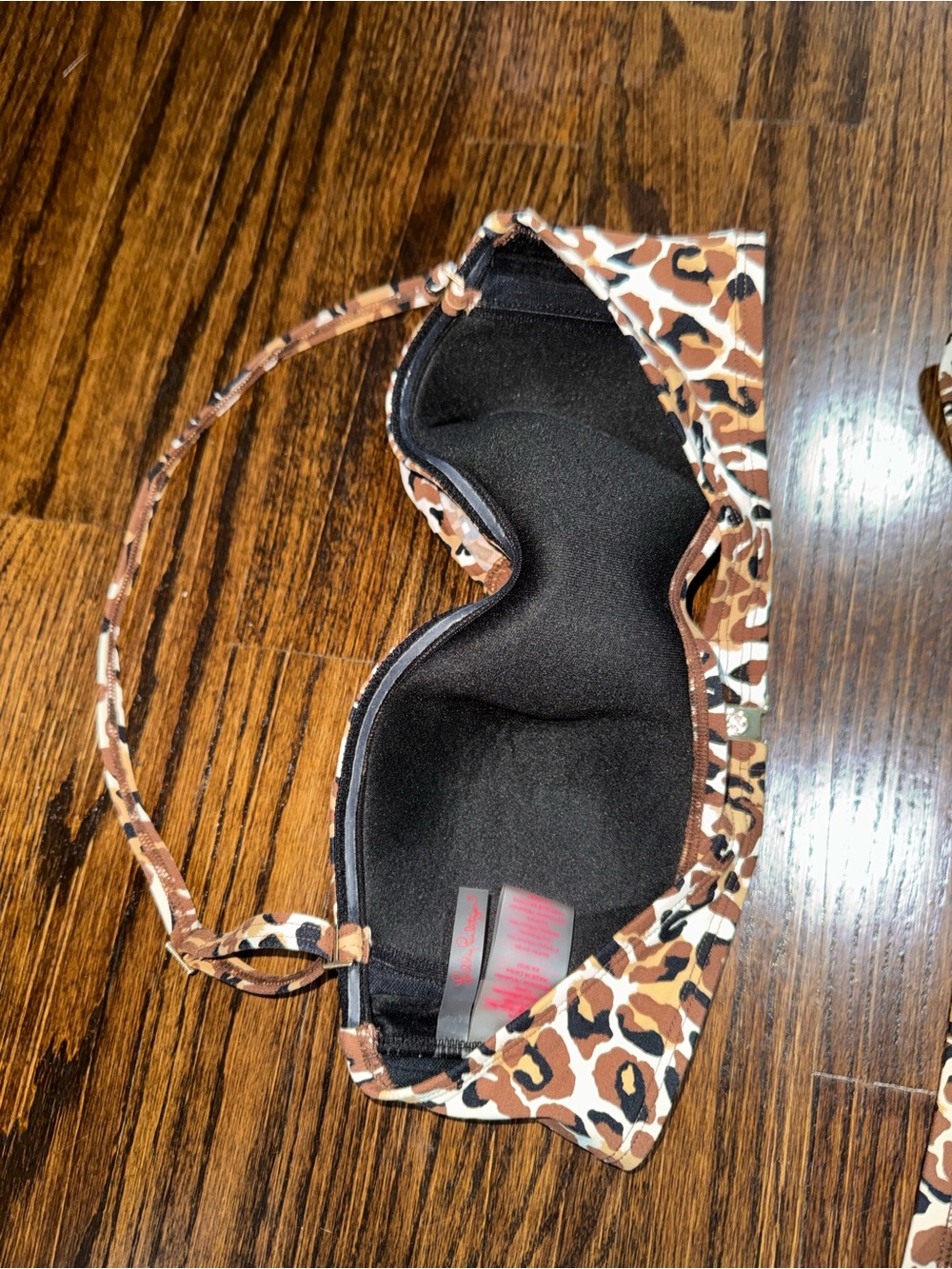 Lilly Pulitzer 3pc bikini set in the pattern "Chocolate Onyx My Favorite Spot” - Picture 6 of 9